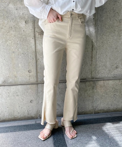 CAPRICIEUX LE'MAGE（カプリシューレマージュ）の「ストレッチプチフレアデニム（デニムパンツ・レディース・アイボリー/ブルー・36/38）」の10枚目の写真