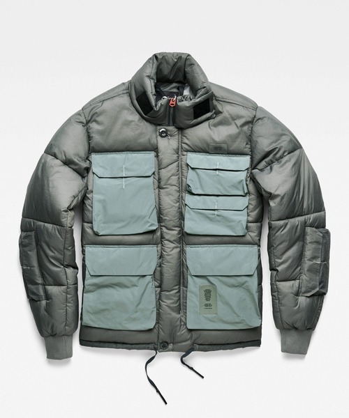 G-STAR（ジースター）の「FIELD PUFFER JACKET PM/中綿/サステナブル（ダウンジャケット/コート・メンズ・グレー/ダークブラック・X-LARGE/SMALL/MEDIUM/X-SMALL/LARGE）」の4枚目の写真