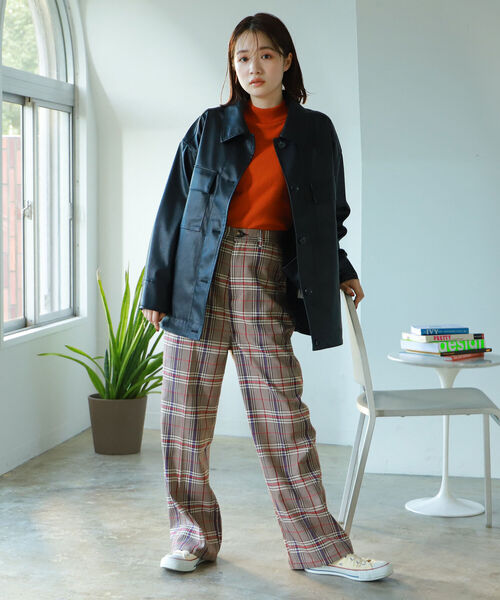 BeAMS DOT（ビームスドット）の「【WEB限定】BeAMS DOT / フェイクレザー オーバーブルゾン（ブルゾン・レディース・ブラック/グリーン系その他3・FREE）」の15枚目の写真