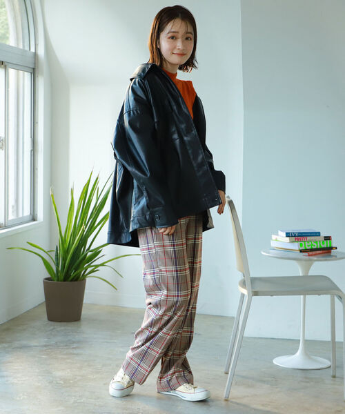 BeAMS DOT（ビームスドット）の「【WEB限定】BeAMS DOT / フェイクレザー オーバーブルゾン（ブルゾン・レディース・ブラック/グリーン系その他3・FREE）」の16枚目の写真
