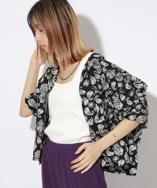 PBLIM（ページボーイリム）の「【PAGEBOYLIM】ペイズリーショートシャツ【WEB限定アイテム】（シャツ/ブラウス・レディース・ホワイト系その他/ブラック系その他・MEDIUM/LARGE）」の13枚目の写真