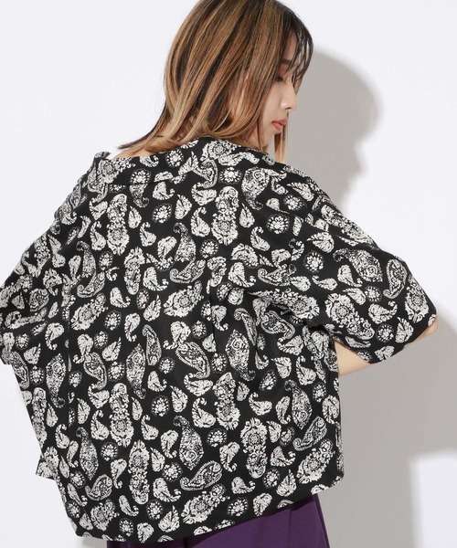 PBLIM（ページボーイリム）の「【PAGEBOYLIM】ペイズリーショートシャツ【WEB限定アイテム】（シャツ/ブラウス・レディース・ホワイト系その他/ブラック系その他・MEDIUM/LARGE）」の15枚目の写真
