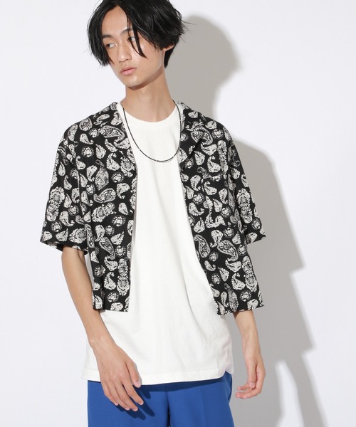 PBLIM（ページボーイリム）の「【PAGEBOYLIM】ペイズリーショートシャツ【WEB限定アイテム】（シャツ/ブラウス・レディース・ホワイト系その他/ブラック系その他・MEDIUM/LARGE）」の21枚目の写真