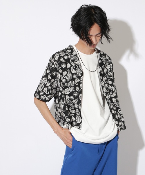 PBLIM（ページボーイリム）の「【PAGEBOYLIM】ペイズリーショートシャツ【WEB限定アイテム】（シャツ/ブラウス・レディース・ホワイト系その他/ブラック系その他・MEDIUM/LARGE）」の22枚目の写真