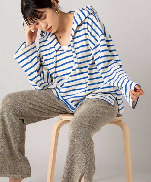 NOLLEY’S（ノーリーズ）の「ボーダーメキシカンパーカー（パーカー・レディース・ブラック系その他3/ブルー系その他3・FREE）」の17枚目の写真