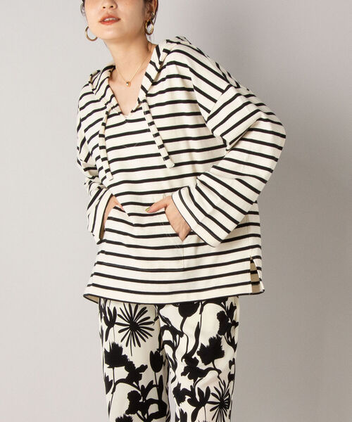 NOLLEY’S（ノーリーズ）の「ボーダーメキシカンパーカー（パーカー・レディース・ブラック系その他3/ブルー系その他3・FREE）」の12枚目の写真