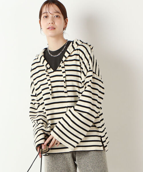 NOLLEY’S（ノーリーズ）の「ボーダーメキシカンパーカー（パーカー・レディース・ブラック系その他3/ブルー系その他3・FREE）」の18枚目の写真