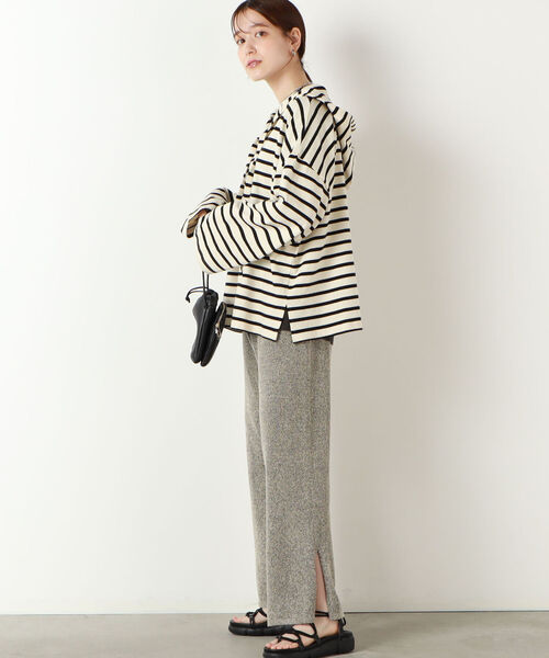 NOLLEY’S（ノーリーズ）の「ボーダーメキシカンパーカー（パーカー・レディース・ブラック系その他3/ブルー系その他3・FREE）」の4枚目の写真