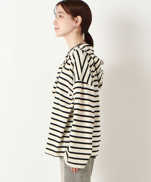 NOLLEY’S（ノーリーズ）の「ボーダーメキシカンパーカー（パーカー・レディース・ブラック系その他3/ブルー系その他3・FREE）」の9枚目の写真