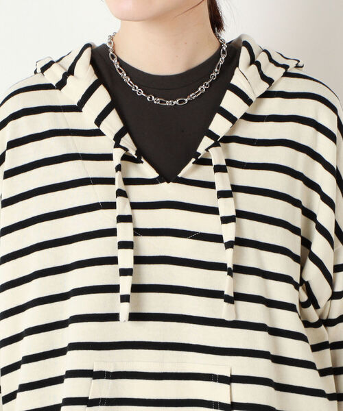 NOLLEY’S（ノーリーズ）の「ボーダーメキシカンパーカー（パーカー・レディース・ブラック系その他3/ブルー系その他3・FREE）」の11枚目の写真