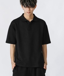 ADMIX/ATELIER SAB MEN | 【Lounge wear】ビッグワッフル / リラックス オーバーサイズ ポロシャツ(ポロシャツ)