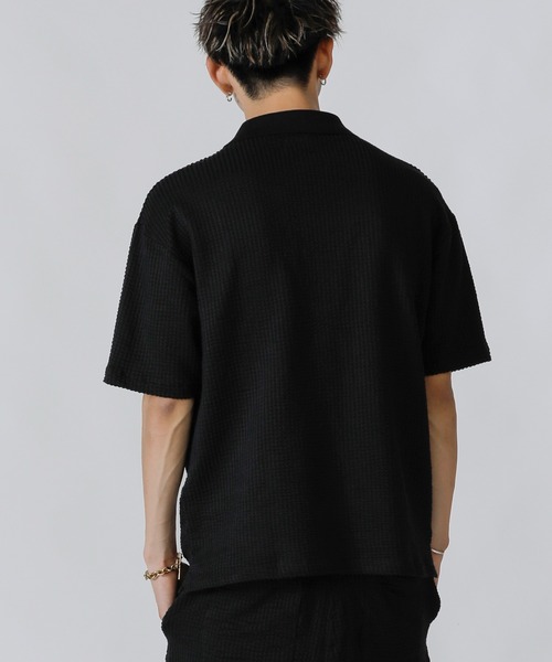 ADMIX/ATELIER SAB MEN(アドミックスアトリエサブメン)の「【Lounge wear】ビッグワッフル / リラックス オーバーサイズ ポロシャツ(ポロシャツ・メンズ・ブラック/ベージュ/ネイビー・48/50/52)」の15枚目の写真