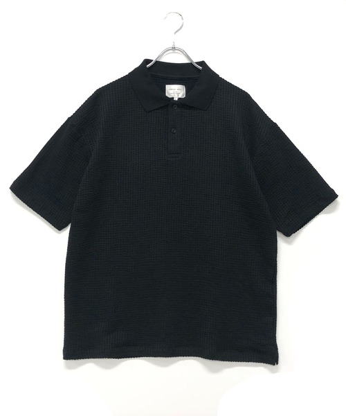 ADMIX/ATELIER SAB MEN(アドミックスアトリエサブメン)の「【Lounge wear】ビッグワッフル / リラックス オーバーサイズ ポロシャツ(ポロシャツ・メンズ・ブラック/ベージュ/ネイビー・48/50/52)」の18枚目の写真