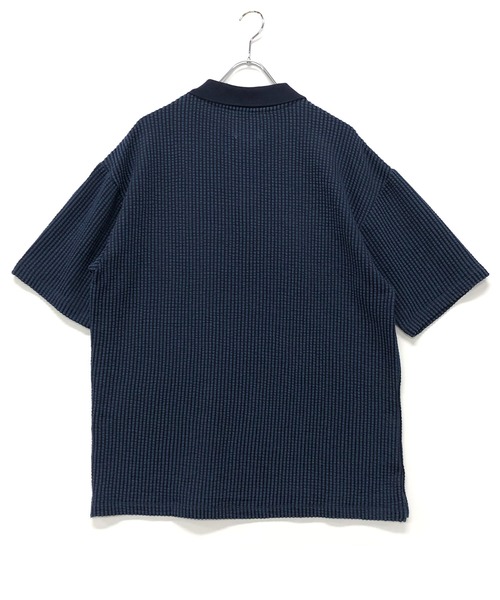 ADMIX/ATELIER SAB MEN(アドミックスアトリエサブメン)の「【Lounge wear】ビッグワッフル / リラックス オーバーサイズ ポロシャツ(ポロシャツ・メンズ・ブラック/ベージュ/ネイビー・48/50/52)」の21枚目の写真