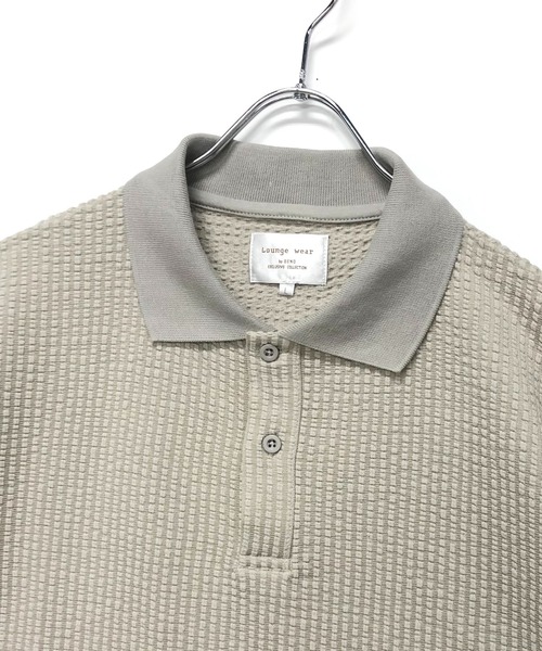 ADMIX/ATELIER SAB MEN(アドミックスアトリエサブメン)の「【Lounge wear】ビッグワッフル / リラックス オーバーサイズ ポロシャツ(ポロシャツ・メンズ・ブラック/ベージュ/ネイビー・48/50/52)」の5枚目の写真