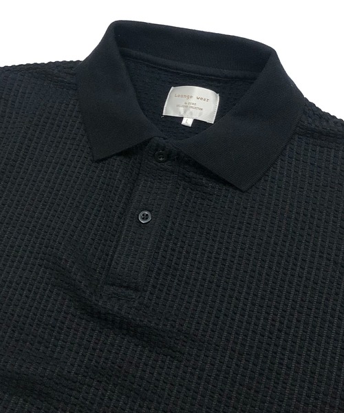 ADMIX/ATELIER SAB MEN(アドミックスアトリエサブメン)の「【Lounge wear】ビッグワッフル / リラックス オーバーサイズ ポロシャツ(ポロシャツ・メンズ・ブラック/ベージュ/ネイビー・48/50/52)」の16枚目の写真