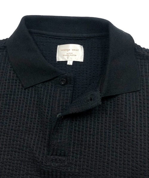ADMIX/ATELIER SAB MEN(アドミックスアトリエサブメン)の「【Lounge wear】ビッグワッフル / リラックス オーバーサイズ ポロシャツ(ポロシャツ・メンズ・ブラック/ベージュ/ネイビー・48/50/52)」の7枚目の写真