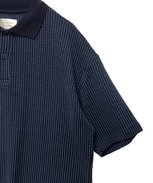 ADMIX/ATELIER SAB MEN(アドミックスアトリエサブメン)の「【Lounge wear】ビッグワッフル / リラックス オーバーサイズ ポロシャツ(ポロシャツ・メンズ・ブラック/ベージュ/ネイビー・48/50/52)」の13枚目の写真