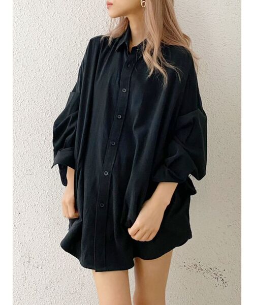 GYDA(ジェイダ)の「pocketシンプルシャツ(シャツ/ブラウス・レディース・ブラック/オフホワイト・FREE)」の18枚目の写真