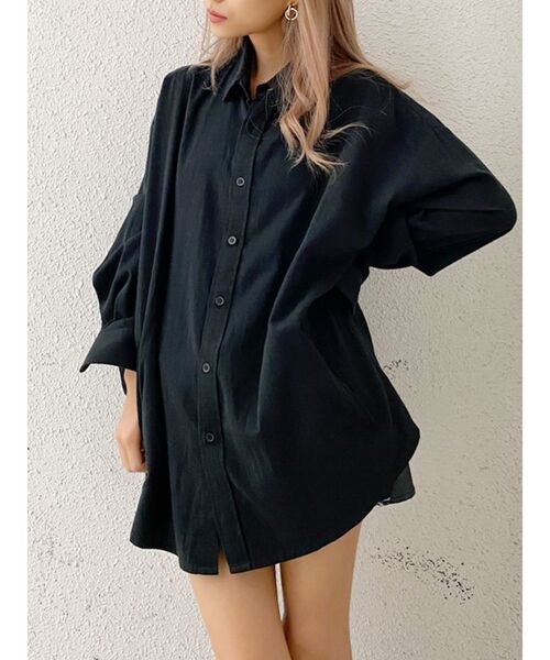 GYDA(ジェイダ)の「pocketシンプルシャツ(シャツ/ブラウス・レディース・ブラック/オフホワイト・FREE)」の15枚目の写真
