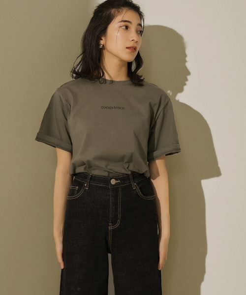 Bou Jeloud（ブージュルード）の「オーガニックコットン◆ＢＡＣＫフォトプリントＴシャツ（Tシャツ/カットソー・レディース・ベージュ/カーキ/ホワイト系その他・FREE）」の3枚目の写真