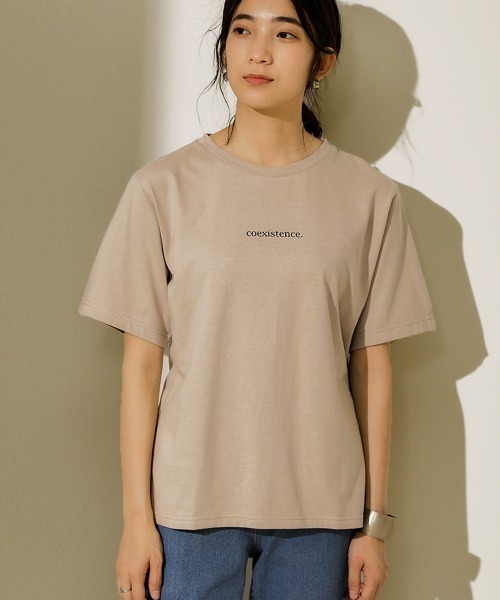 Bou Jeloud（ブージュルード）の「オーガニックコットン◆ＢＡＣＫフォトプリントＴシャツ（Tシャツ/カットソー・レディース・ベージュ/カーキ/ホワイト系その他・FREE）」の7枚目の写真