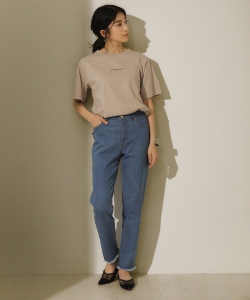 Bou Jeloud（ブージュルード）の「オーガニックコットン◆ＢＡＣＫフォトプリントＴシャツ（Tシャツ/カットソー・レディース・ベージュ/カーキ/ホワイト系その他・FREE）」の12枚目の写真