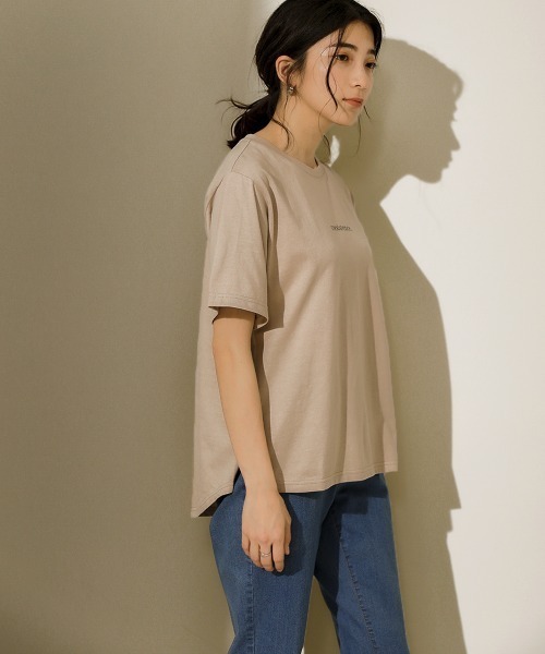 Bou Jeloud（ブージュルード）の「オーガニックコットン◆ＢＡＣＫフォトプリントＴシャツ（Tシャツ/カットソー・レディース・ベージュ/カーキ/ホワイト系その他・FREE）」の4枚目の写真