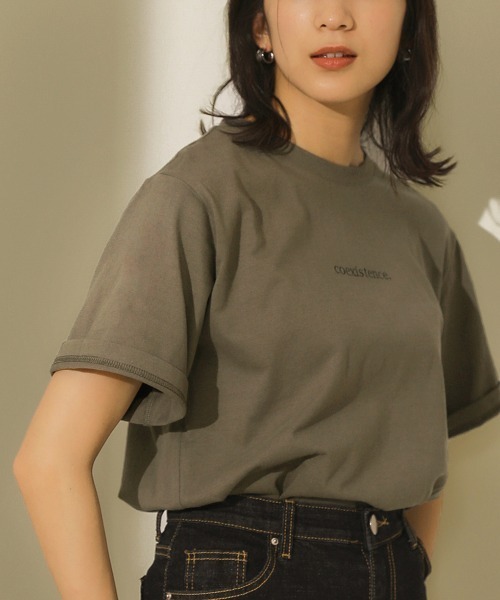 Bou Jeloud（ブージュルード）の「オーガニックコットン◆ＢＡＣＫフォトプリントＴシャツ（Tシャツ/カットソー・レディース・ベージュ/カーキ/ホワイト系その他・FREE）」の13枚目の写真