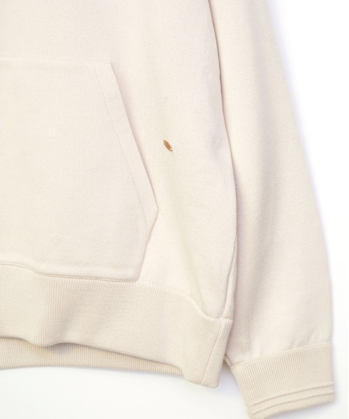 TAUPE（トープ）の「TAUPE/トープ/Knitted CORE Hoodie/ニットソーヘビーウェイトCOREパーカー（パーカー・メンズ・パープル/ライトベージュ・3）」の9枚目の写真