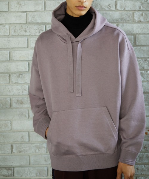 TAUPE（トープ）の「TAUPE/トープ/Knitted CORE Hoodie/ニットソーヘビーウェイトCOREパーカー（パーカー・メンズ・パープル/ライトベージュ・3）」の8枚目の写真