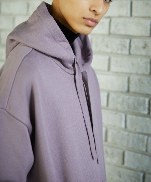 TAUPE（トープ）の「TAUPE/トープ/Knitted CORE Hoodie/ニットソーヘビーウェイトCOREパーカー（パーカー・メンズ・パープル/ライトベージュ・3）」の6枚目の写真