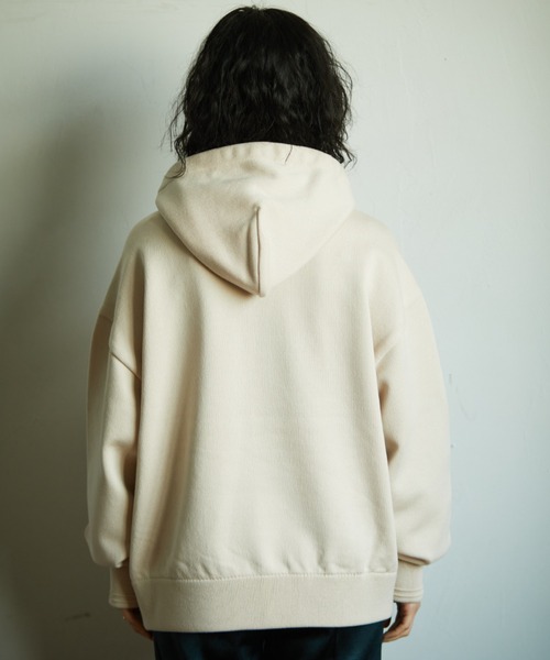 TAUPE（トープ）の「TAUPE/トープ/Knitted CORE Hoodie/ニットソーヘビーウェイトCOREパーカー（パーカー・メンズ・パープル/ライトベージュ・3）」の15枚目の写真