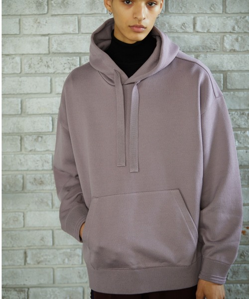 TAUPE（トープ）の「TAUPE/トープ/Knitted CORE Hoodie/ニットソーヘビーウェイトCOREパーカー（パーカー・メンズ・パープル/ライトベージュ・3）」の16枚目の写真