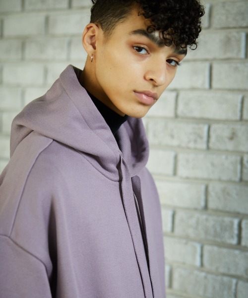 TAUPE（トープ）の「TAUPE/トープ/Knitted CORE Hoodie/ニットソーヘビーウェイトCOREパーカー（パーカー・メンズ・パープル/ライトベージュ・3）」の17枚目の写真
