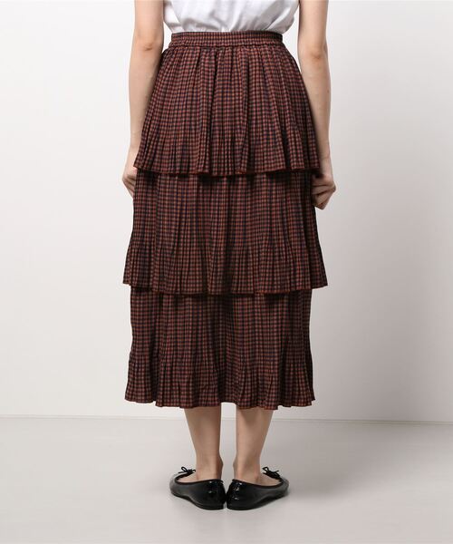 ems excite(エムズエキサイト)の「3段フリルスカート(スカート・レディース・ブラウン系その他/アニマル/ブラウン系その他2/ブラック・FREE)」の9枚目の写真