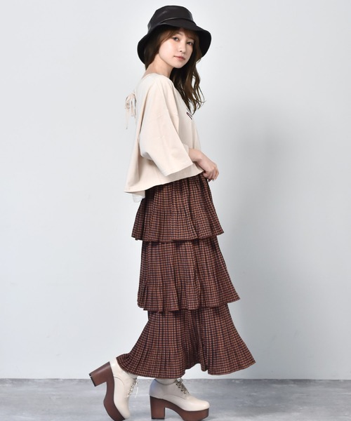 ems excite（エムズエキサイト）の「3段フリルスカート（スカート