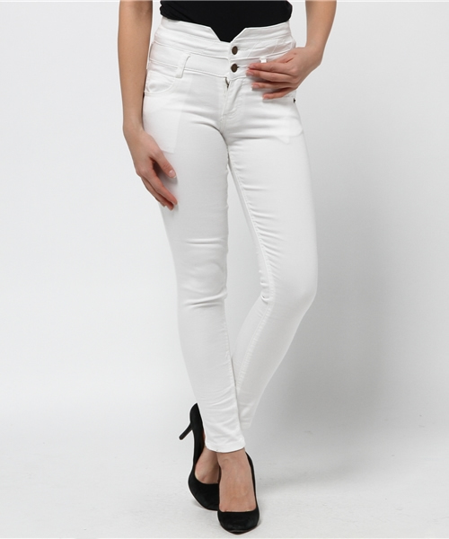 WEGO（ウィゴー）の「WEGO/前ボタンハイウエストスキニーパンツ（デニムパンツ・レディース・ダークインディゴブルー/ライトインディゴブルー/ホワイト/インディゴブルー・MEDIUM/LARGE）」の16枚目の写真