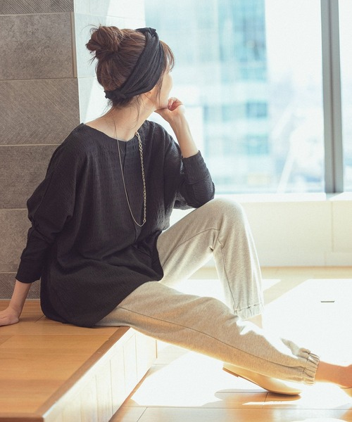 GLOBAL WORK(グローバルワーク)の「ターバンツキワッシャTOPS/217231(Tシャツ/カットソー・レディース・グリーン/オフホワイト/ブラック・FREE)」の16枚目の写真