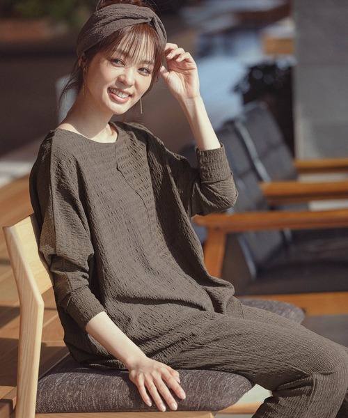 GLOBAL WORK(グローバルワーク)の「ターバンツキワッシャTOPS/217231(Tシャツ/カットソー・レディース・グリーン/オフホワイト/ブラック・FREE)」の19枚目の写真