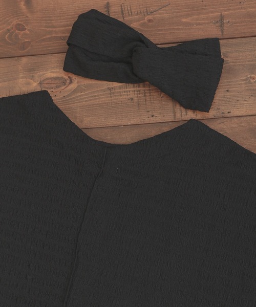 GLOBAL WORK(グローバルワーク)の「ターバンツキワッシャTOPS/217231(Tシャツ/カットソー・レディース・グリーン/オフホワイト/ブラック・FREE)」の18枚目の写真