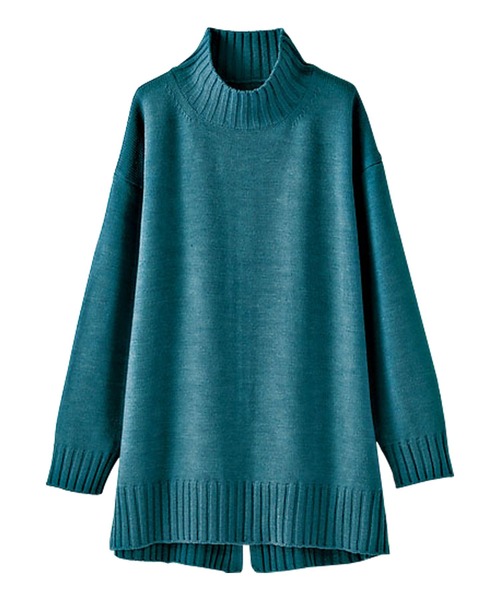 BELLUNA（ベルーナ）の「バックスリットデザインニットプルオーバー（ニット/セーター・レディース・ネイビー/イエロー/ブルー/モカ・MEDIUM/LARGE/X-LARGE）」の11枚目の写真