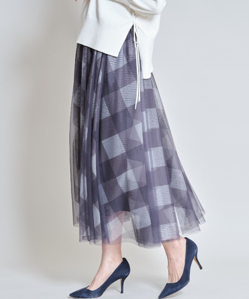 &. NOSTALGIA（アンドドットノスタルジア）の「チェックチュールスカート（スカート・レディース・ブラウン/ブルー/グリーン/ネイビー系/ブラック系その他・FREE）」の13枚目の写真
