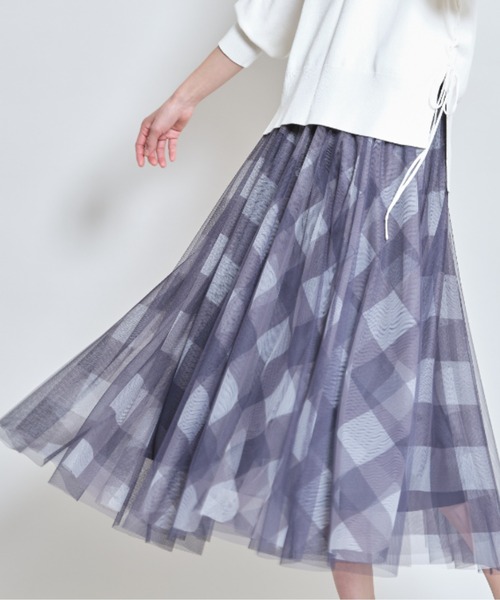 &. NOSTALGIA（アンドドットノスタルジア）の「チェックチュールスカート（スカート・レディース・ブラウン/ブルー/グリーン/ネイビー系/ブラック系その他・FREE）」の15枚目の写真