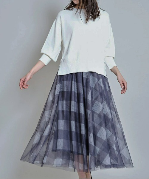 &. NOSTALGIA（アンドドットノスタルジア）の「チェックチュールスカート（スカート・レディース・ブラウン/ブルー/グリーン/ネイビー系/ブラック系その他・FREE）」の18枚目の写真