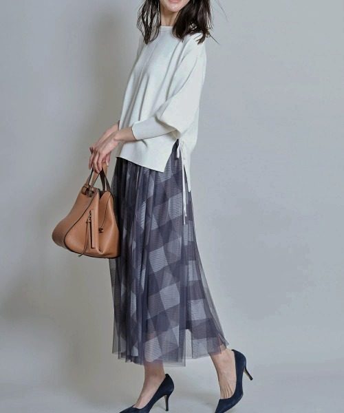 &. NOSTALGIA（アンドドットノスタルジア）の「チェックチュールスカート（スカート・レディース・ブラウン/ブルー/グリーン/ネイビー系/ブラック系その他・FREE）」の19枚目の写真