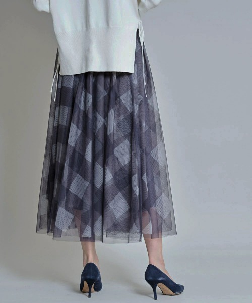 &. NOSTALGIA（アンドドットノスタルジア）の「チェックチュールスカート（スカート・レディース・ブラウン/ブルー/グリーン/ネイビー系/ブラック系その他・FREE）」の20枚目の写真