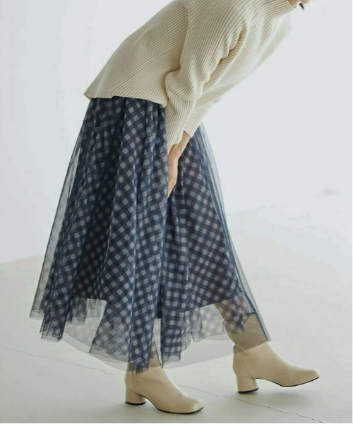 &. NOSTALGIA（アンドドットノスタルジア）の「チェックチュールスカート（スカート・レディース・ブラウン/ブルー/グリーン/ネイビー系/ブラック系その他・FREE）」の22枚目の写真