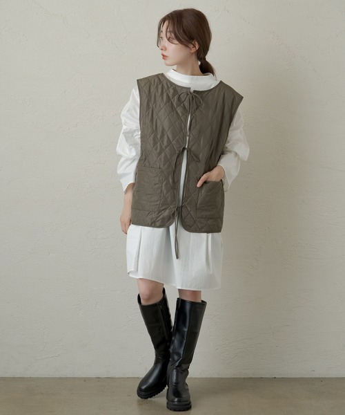 Kastane（カスタネ）の「キャンディースリーブシャーリングチュニック（シャツ/ブラウス・レディース・オフホワイト/ブラック・FREE）」の17枚目の写真