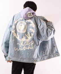 【MISHKA】キープウォッチプリント ビッグデニムジャケット